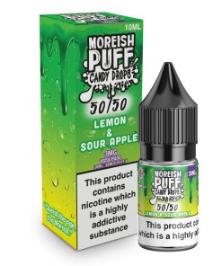 Lemon and Sour Apple Candy Drops 50/50 by Moreish Puff
