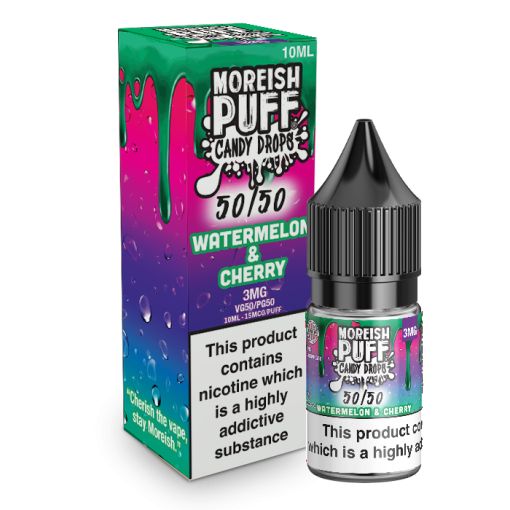 Watermelon and Cherry Candy Drops 5050 - Moreish Puff