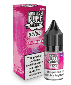Raspberry Sherbet 50/50 by Moreish Puff